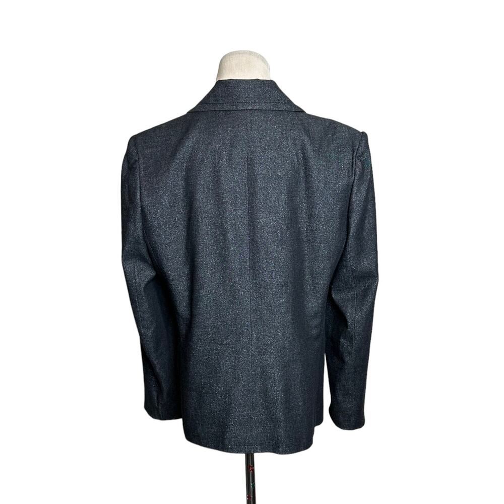 R. Q. T. Gray Shimmer Three Button Lined Blazer S… - image 4